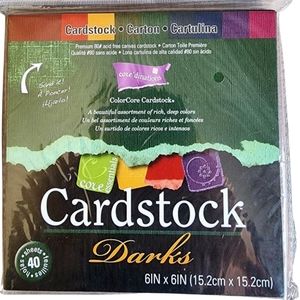 Core'dinations Color Core Cardstock in Dark Colors 6x6 40 Sheets. 80lb
